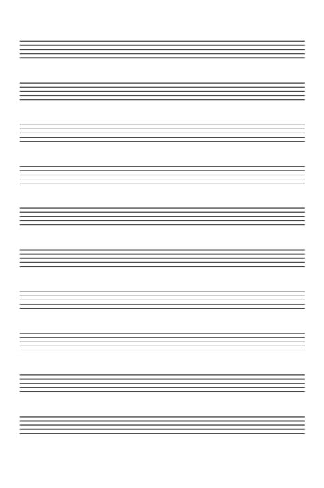 Free Printable Staff Paper for Musicians and Students