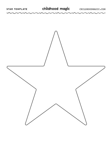 5 Easy Printable Star Shape Templates