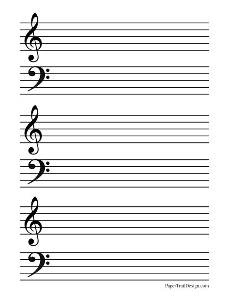 Free Printable Stave Paper for Music Composition