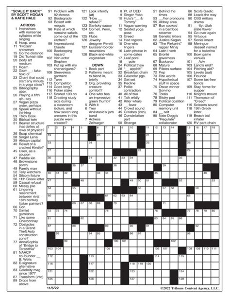 Printable Sunday Crossword Puzzles Free Printable Jd