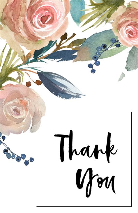 Free Printable Thank You Card Templates