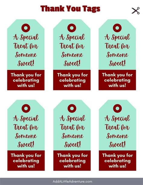 Printable Thank You Tags Add A Little Adventure