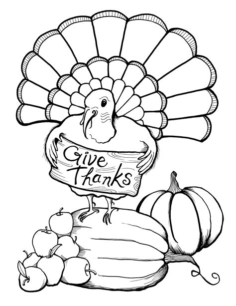 7 Free Printable Thanksgiving Coloring Pages