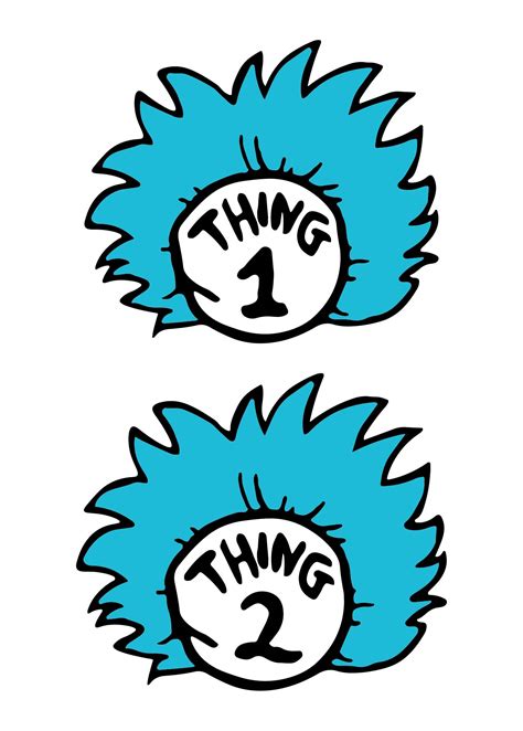 5 Printable Thing 1 Thing 2 Templates