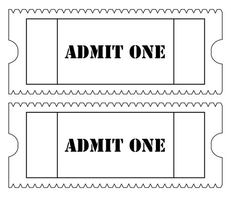 Printable Ticket Templates