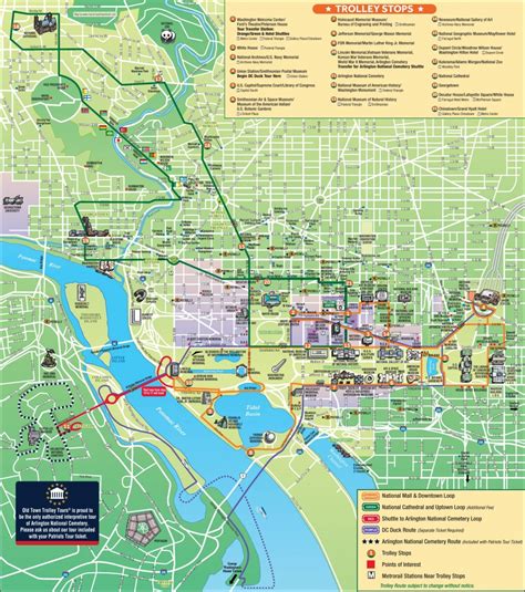 Printable Tourist Map Of Washington Dc