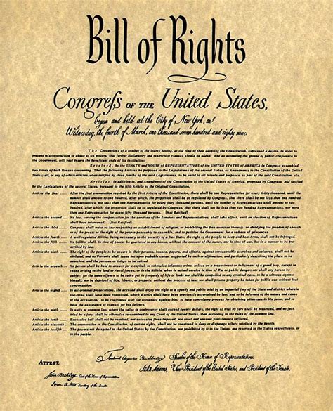 Print Your Own US Bill of Rights Copy