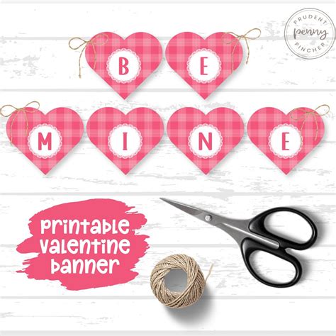 Printable Valentine S Day Banner Printable Heart Garland Printable Valentine S Day Decorations Valentine S Day Bunting Heart Wreath Etsy