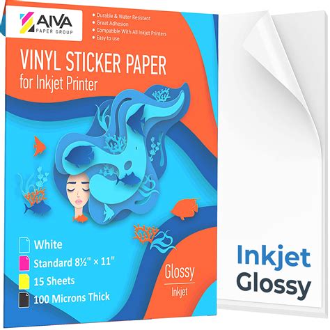 Printable Vinyl Sticker Paper Waterproof Decal Paper For Inkjet