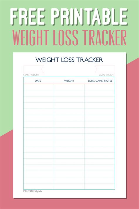 Printable Weight Loss Chart Pdf Room Surf Com