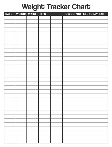 Printable Weight Tracker