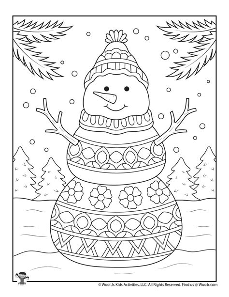 Winter Wonderland: Free Printable Coloring Pictures