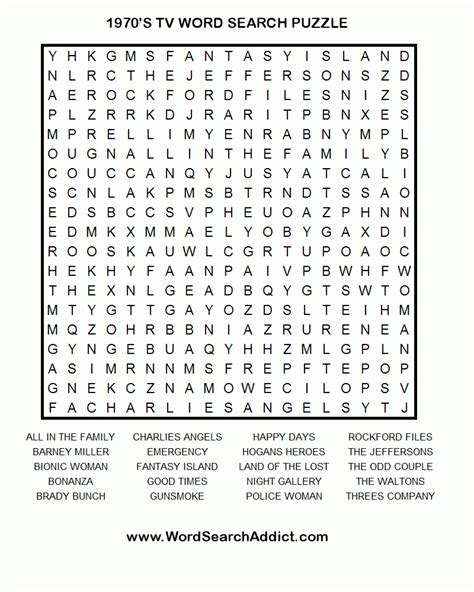 7 Word Search Printables for Adults