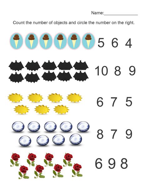 Printable Worksheet Numbers 1 10