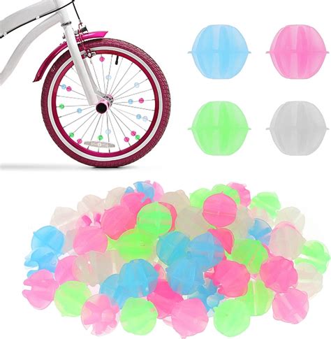 Prmape 108Pcs Bike Spoke Beads Colorful Bicycle Wheel Spoke Beads