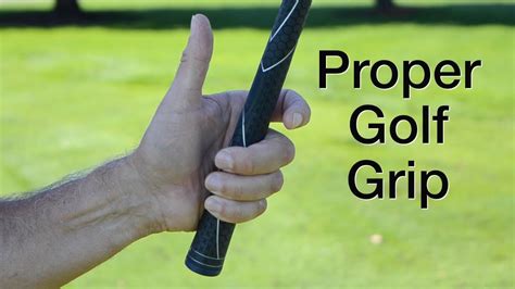 Proper Golf Grip Holding The Golf Club Youtube