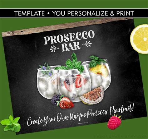 Prosecco Bar Sign Etsy