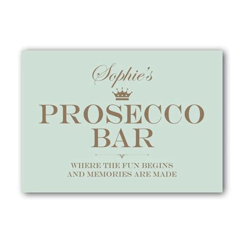 Prosecco Bar Sign Prosecco Sign Personalised Prosecco Sign Prosecco