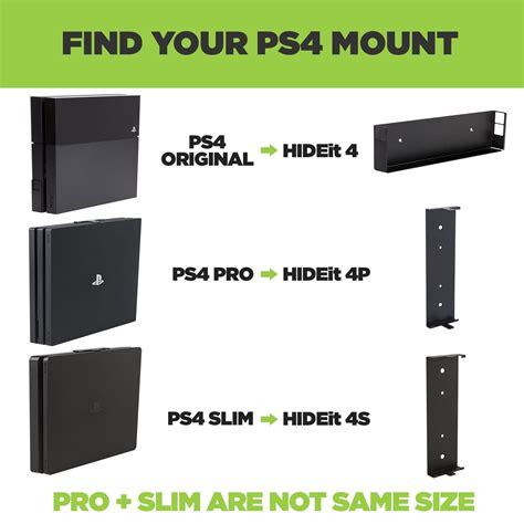 Ps4 Wall Mount Hideit Mount For Playstation 4 Original Game Console