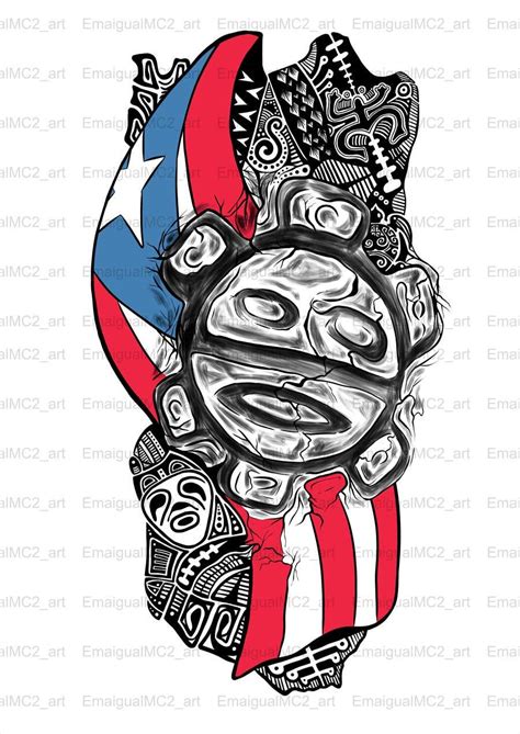 Puerto Rican Tat Puerto Rico Tattoo Puerto Rico Art Taino Tattoos