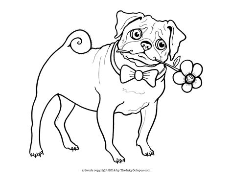 Pug Coloring Pages Printable Coloring Home