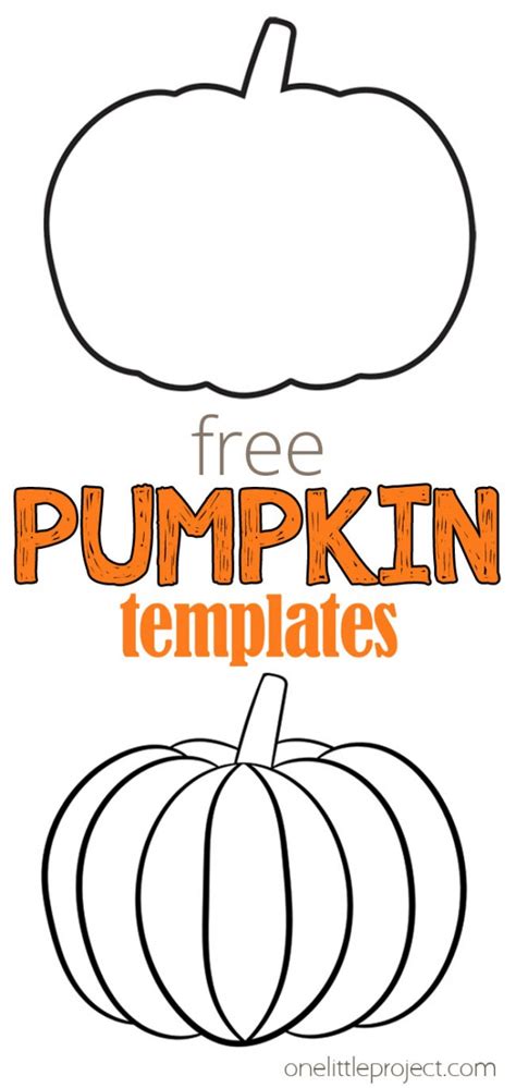 Pumpkin Template Free Printable Pumpkin Outlines One Little Project