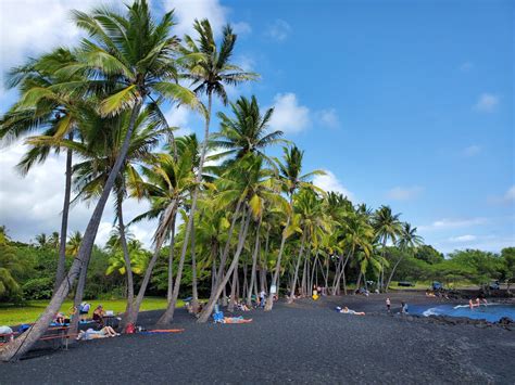 Punaluu Black Sand Beach Pahala Hawaii Beaches