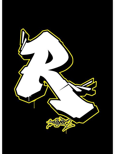 R Letter R By Esone Urban Graffiti Street Style Art Board Print For