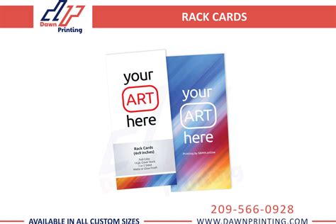 Rack Card Printing Custom Printed Wholesale Rack Cards Dawn