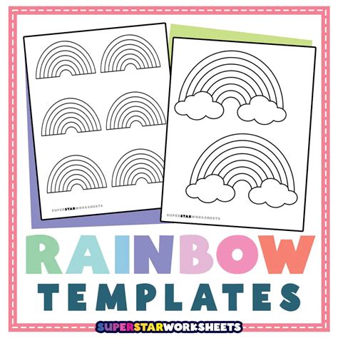 Rainbow Template Superstar Worksheets