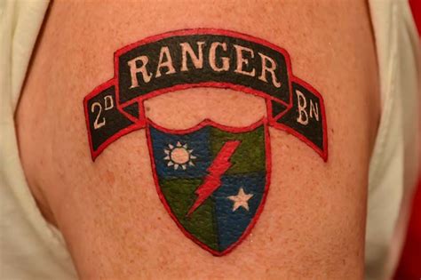 Ranger Patch Color Tattoo Color Tattoo Army Tattoos Long Sleeve