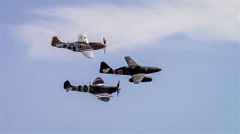 Rare Me 262 Flight At Wings Over Houston Formation Flight With P 51