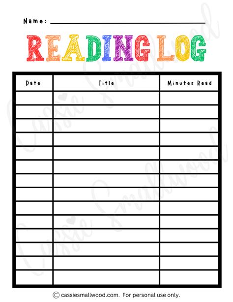 10 Reading Log Printables to Boost Your Child's Reading Habit