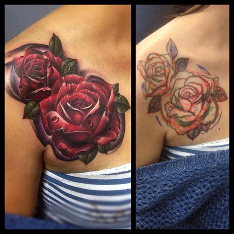 Realistic Tattoo Rose Tattoo Cover Up Tattoo Flower Tattoo Tattoo Idea Cover Up Tattoos