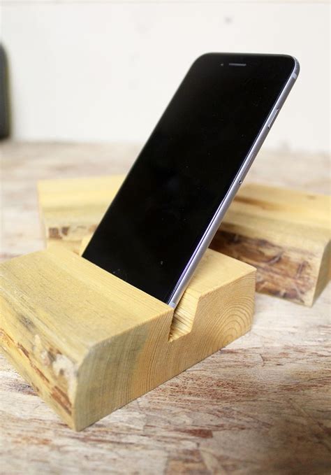 Reclaimed Wood Iphone Desk Stand This Iphone Or Ipad Stand Will Add