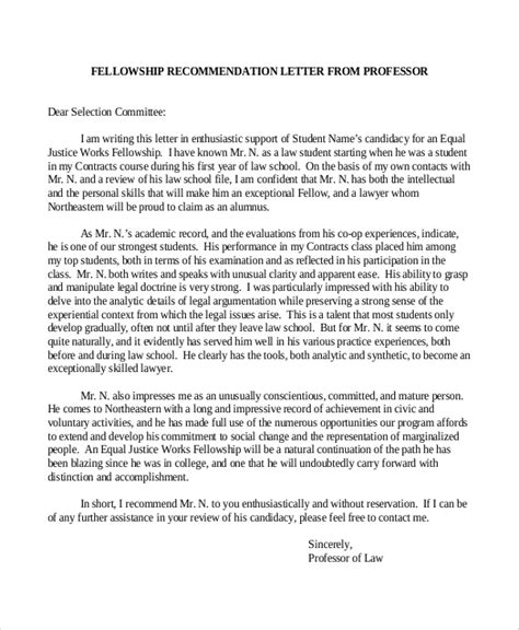 Recommendation Letter For Fellowship Expert Tips Amp Sample