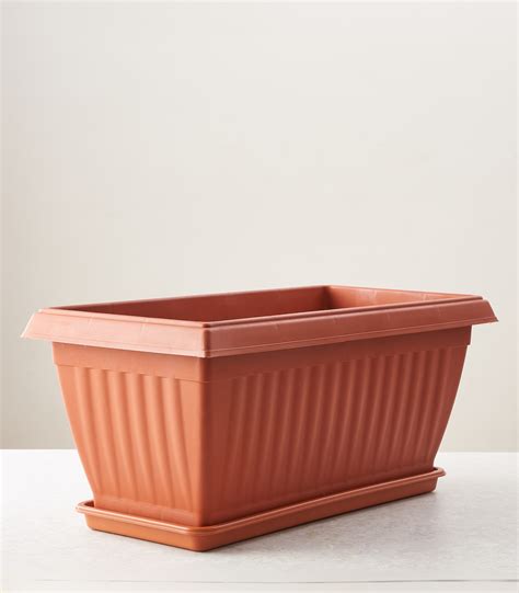 Rectangle Planter 14 Pot With Tray Outdoor Plant In Pot Buy