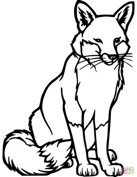 Red Fox Coloring Page Free Printable Coloring Pages