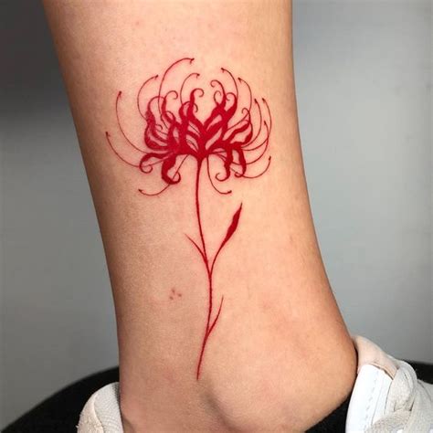 Red Spider Lily Tattoos In Captivating Inked Elegance