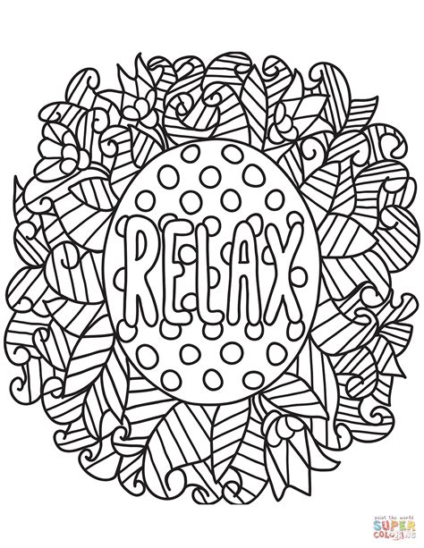 Relax Coloring Page Free Printable Coloring Pages Drawing Art Therapy 23253 Relaxation