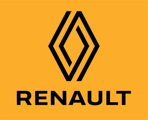 Renault Brand Logo Car Symbol Name Black Design French Automobile