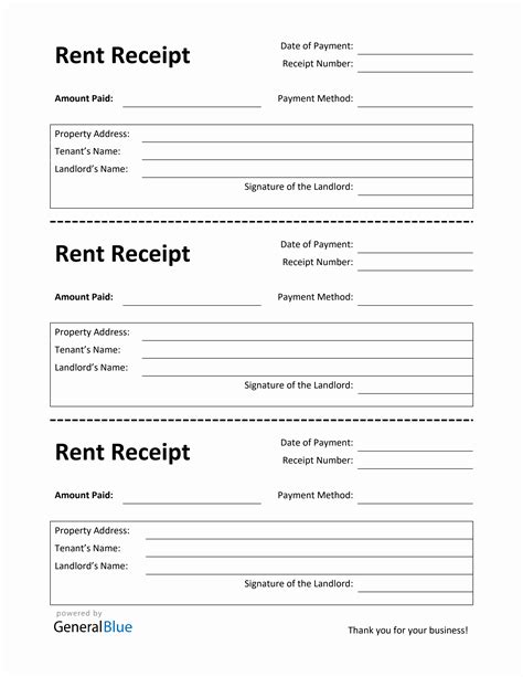 Rent Receipt Template Download This Printable Rent Receipt Template