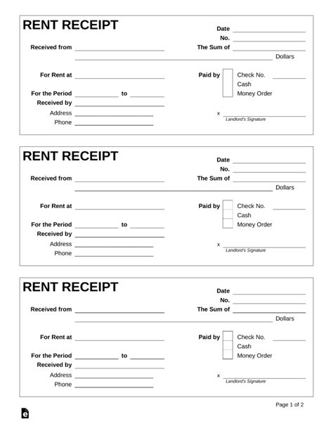 Rent Receipt Template With Pan Latest Receipt Forms