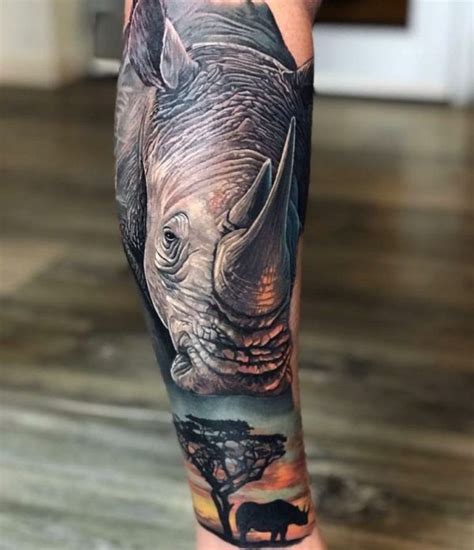 Rhino Tattoo Designs for a Bold and Fierce Look