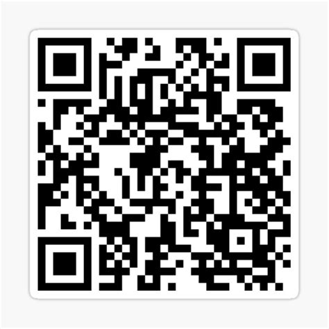 Rick Roll Qr Code Large Sticker For Sale By Designsbykevin Redbubble