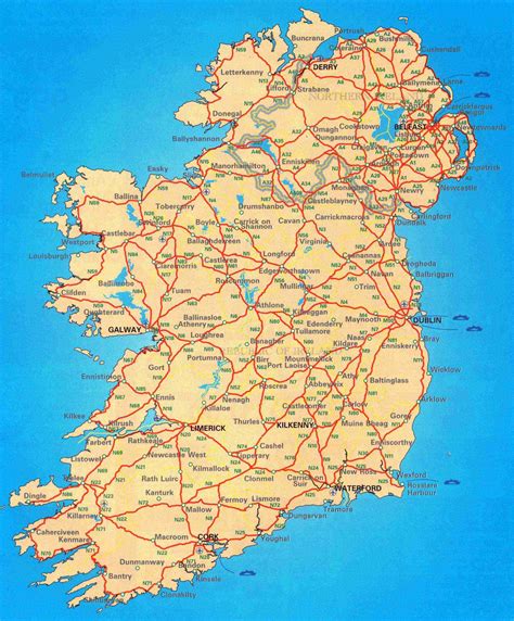 Road Map Of Ireland