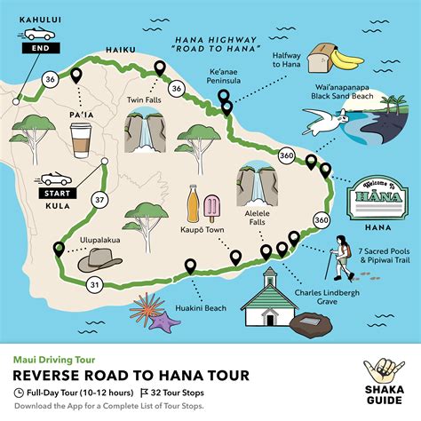 Road To Hana Maps Stops Points Of Interest Alternate Routes