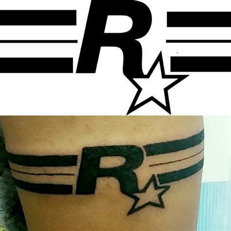 Rockstar Games Logo Tattoo Gta Tattoo Band Tattoo With Letter Gta Band