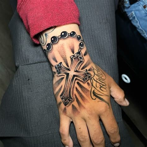 Rosary Tattoo On Hand