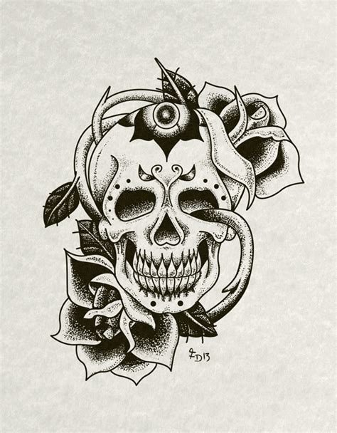 Rose And Skull Tattoo Located On The Inner Forearm